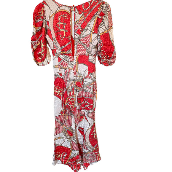 Ronny Kobo Teresa Dress Silk Blend Sheath Red Size S - Picture 5 of 11